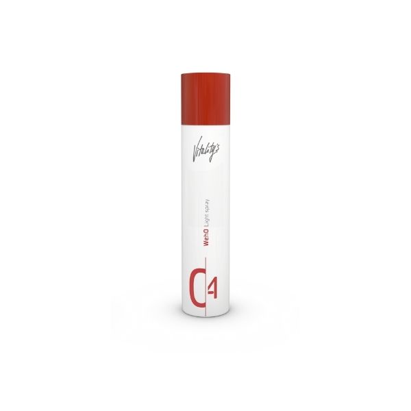 flacone spray bianco con tappo rosso e scritte rosse