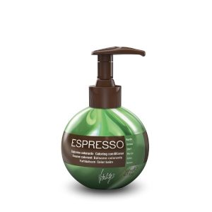 campione verde balsamo espresso colorante vitality's con scritte bianche e fo